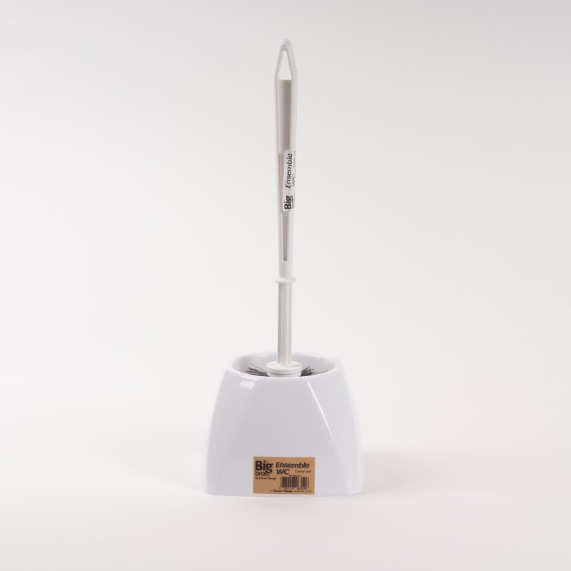 BROSSE WC BOULE LONG MANCHE BLANCHE