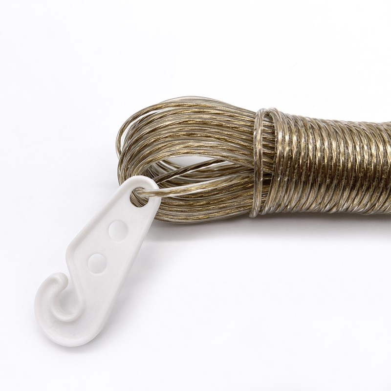 LAGUELLE Corde à linge 20m - Armature acier textile plastifié